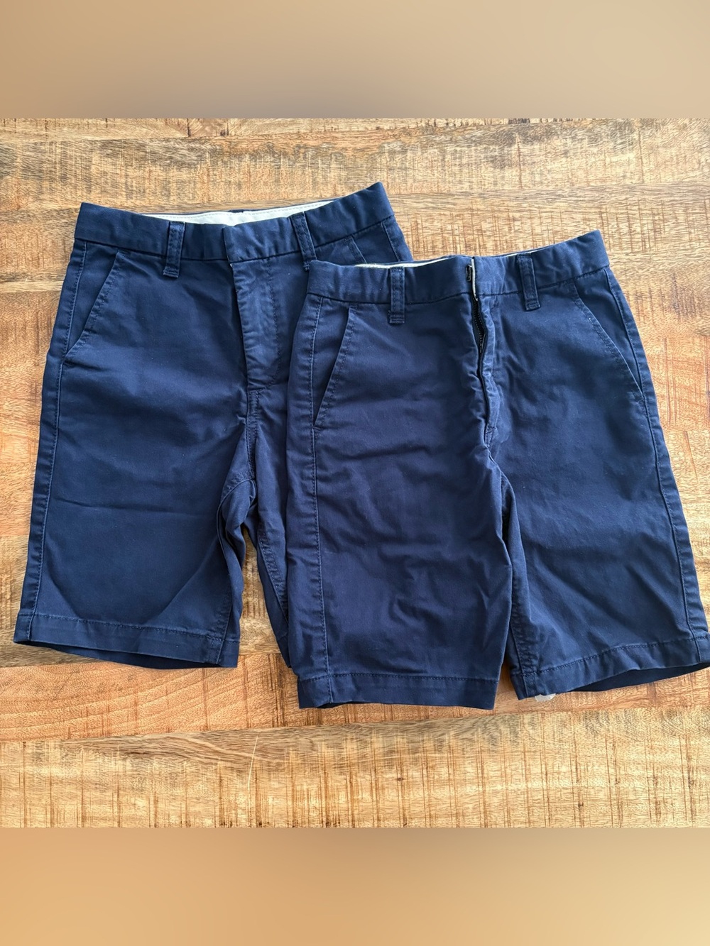 GAP boys 14 Slim navy khaki shorts, set of 2, school uniform, EUC